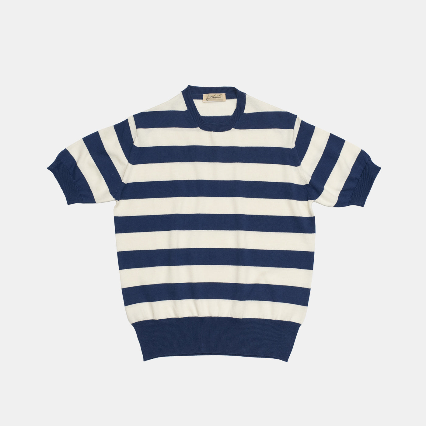 ‘Skipper’ Striped Tee Blue/Cream