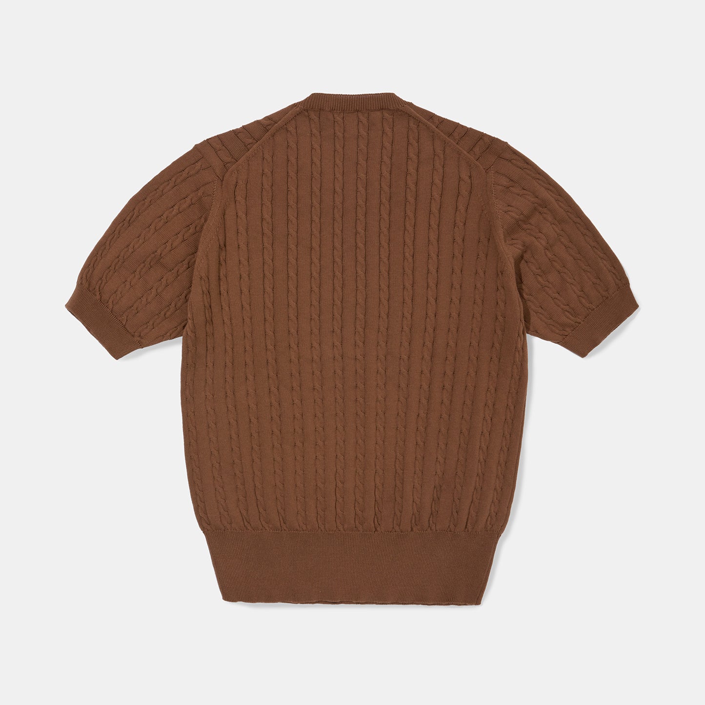 ‘Skipper’ Cable-Knit Tee Brown